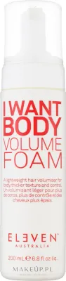 Пенка для объёма волос Eleven Australia I Want Body Volume Foam, прикорневой объём и фиксация, 200 мл
