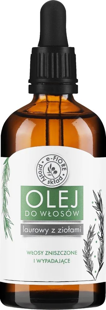 Лавровое масло с травами для повреждённых волос E-Fiore Natural Hair Oil