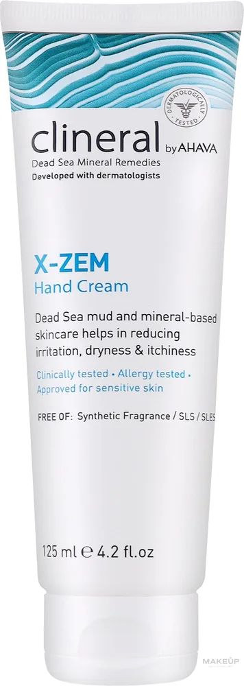 Крем для рук Ahava Clineral X-Zem с минералами Мёртвого моря для сухой кожи 125 мл