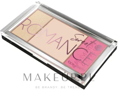 Палетка для контурирования лица Bell Sweet Romance Face Palette, пудра, румяна, хайлайтер, 17 г