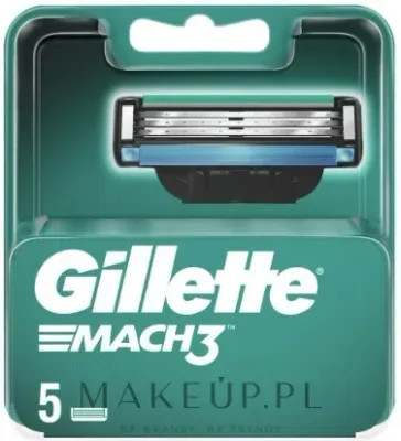 Сменные кассеты для бритвы Gillette Mach3, три ультратонких лезвия, смазывающая полоска, 5 шт