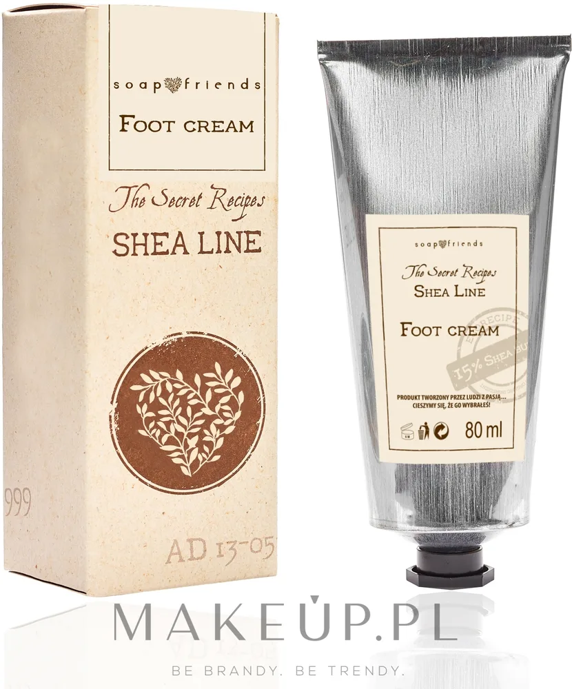 Soap&Friends Soap&Friends Shea Line Foot Cream - Крем для ног Shea Line Foot Cream смягчающий, с маслом ши и мочевиной, 80 мл