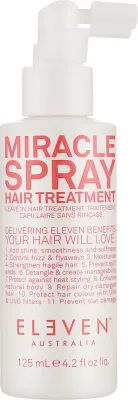 Спрей для лёгкого расчёсывания волос Eleven Australia Miracle Spray Hair Treatment, антистатический, с ароматом дыни, 125 мл