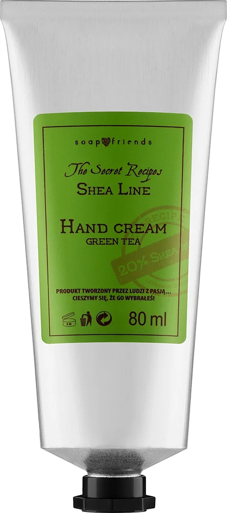 Крем для рук Soap&Friends Shea Line Green Tea с 20% масла ши и экстрактом зелёного чая 80 мл
