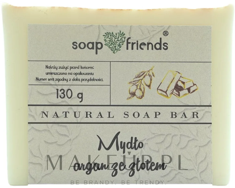 Мыло глицериновое Soap&Friends Argan аргана с золотом, 130 г