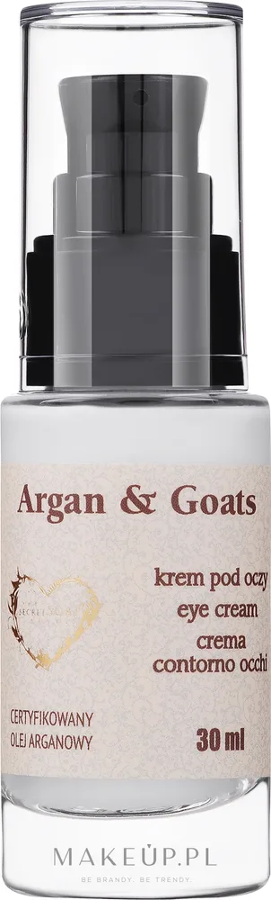 Крем для кожи вокруг глаз Soap&Friends Argan & Goats Eye Cream питательный, с маслом арганы и козьим молоком, 30 мл
