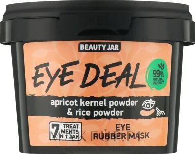 Beauty Jar Eye Deal маска для кожи вокруг глаз альгинатная абрикос и рис, порошковая снимаемая маска от отёков и теней, для зрелой кожи, 15 г