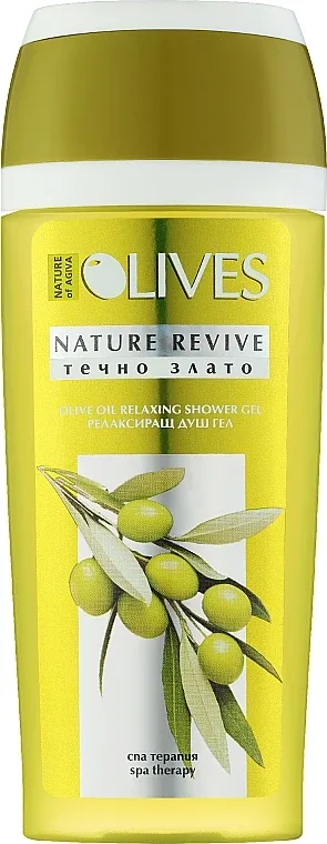 Релаксирующий гель для душа Nature of Agiva Olives Shower Gel с оливковым маслом, 250 мл
