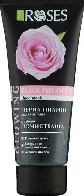 Nature of Agiva Roses Black Peel Off Face Mask — чёрная маска-плёнка для лица с розой, 100 мл