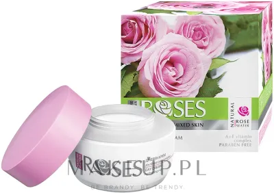 Дневной крем для лица Nature of Agiva Roses увлажняющий с розовой водой 50 мл