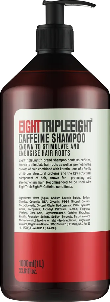 Шампунь для волос EightTripleEight Caffeine Shampoo, с кофеином, 1000 мл