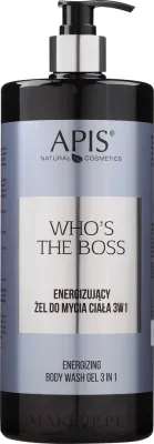 Энергетизирующий гель для мытья тела 3 в 1 APIS Professional Who's The Boss, 300 мл