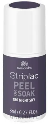 Alessandro International Alessandro Striplac Peel Or Soak - Гель-лак для ногтей Alessandro Striplac Peel Or Soak снимается отслаиванием или размачиванием, 8 мл, оттенок 180 - Night Sky