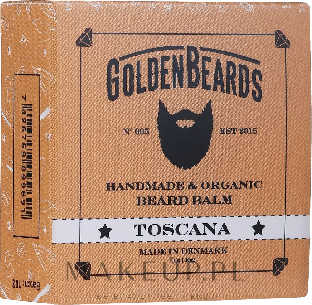 Бальзам для бороды Golden Beards Beard Balm Toscana смягчающий, с ароматом имбиря, 30 мл / 60 мл