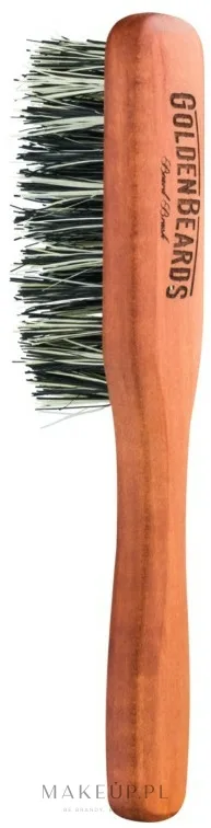 Щётка для бороды Golden Beards Vegan Beard Brush с ворсом из волокон агавы, из древесины груши
