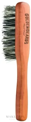 Щётка для бороды Golden Beards Vegan Beard Brush с ворсом из волокон агавы, из древесины груши