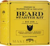 Набор для бороды Golden Beards Big Sur бальзам масло шампунь кондиционер и щетка 60+30+2x100 мл — фото 1