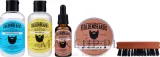 Набор для бороды Golden Beards Toscana бальзам масло шампунь кондиционер и щетка 60+30+2x100 мл — фото 2