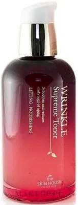 Тоник для лица The Skin House Wrinkle Supreme Toner лифтинг, с грибами и женьшенем, 130 мл, Корея