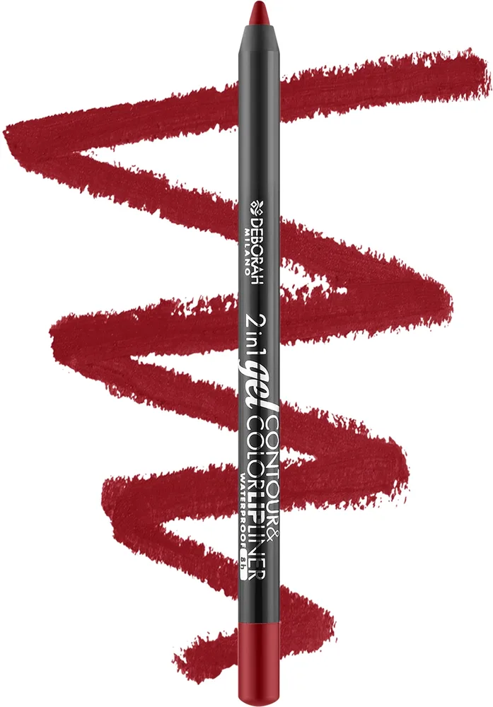 Контурный карандаш для губ Deborah 2in1 Gel Contour & Color, оттенок 07 - True Red