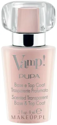 База и топ для ногтей Pupa Vamp! Base e Top Coat, для стойкости и блеска, 9 мл, оттенок 100