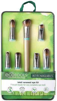 Набор кистей для макияжа глаз EcoTools Interchangeables Eye Kit с ручкой и семью сменными насадками, в футляре