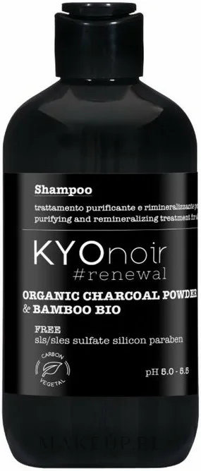 Шампунь для волос очищающий Kyo Noir Organic Charcoal Shampoo с углём и бамбуком, для жирной кожи головы, 250 мл