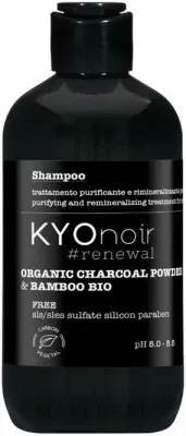 Шампунь для волос очищающий Kyo Noir Organic Charcoal Shampoo с углём и бамбуком, для жирной кожи головы, 250 мл