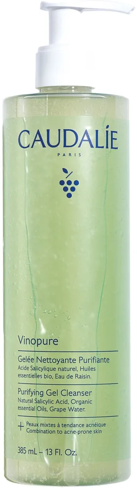 Очищающий гель для смешанной и жирной кожи Caudalie Vinopure Purifyng Gel Cleanser, 75 мл / 150 мл / 385 мл