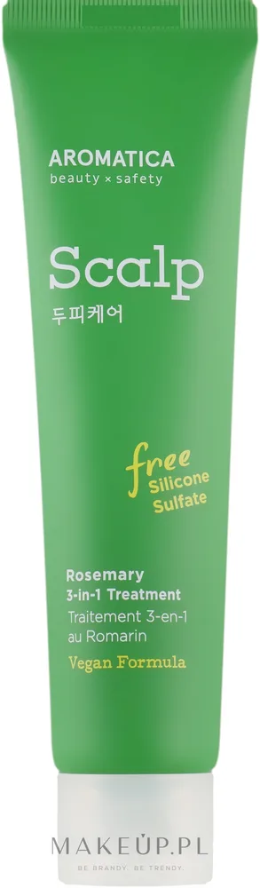 Маска для кожи головы Aromatica Rosemary 3-in-1 восстанавливающая, экстракт розмарина, кофеин, биотин, гиалуроновая кислота, 160 мл