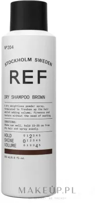 Сухой шампунь для каштановых волос REF Dry Shampoo Brown, с коричневыми пигментами, 200 мл