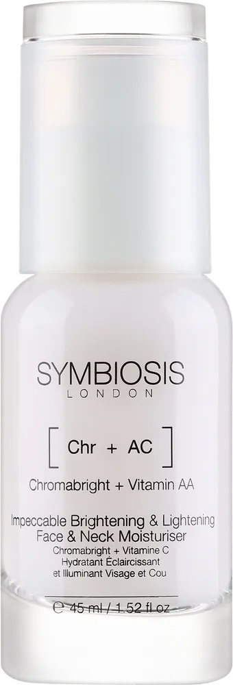 Крем для лица и шеи Symbiosis London Impeccable Brightening с витамином C выравнивающий 45 мл
