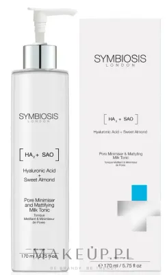 Тоник для лица Symbiosis London Pore Minimiser & Mattifying Milk Tonic матирующий, 170 мл, Великобритания