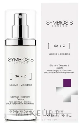 Сыворотка для лица Symbiosis London Blemish Treatment против несовершенств с цинком и салициловой кислотой 30 мл