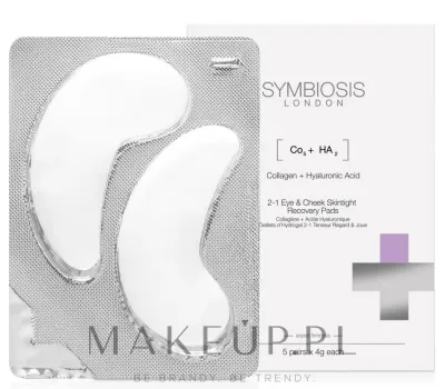 Патчи под глаза Symbiosis London Skintight Recovery Eye Pads восстанавливающие, с коллагеном и гиалуроновой кислотой, 5 шт. по 4 г