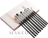Eigshow Beauty Eigshow Eye Brush Kit Bright Silver - Набор кистей для макияжа Eigshow Eye Brush Kit Bright Silver веганский — фото 1