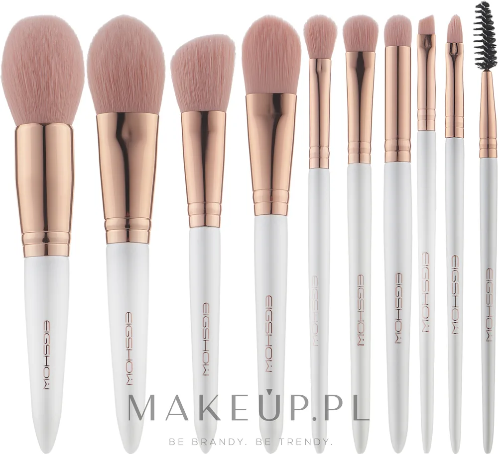 Набор кистей для макияжа Eigshow Beauty Rose Gold Brush Kit 10 шт. из нановолокна