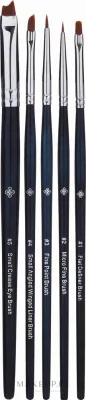 Eigshow Beauty Eigshow Ultra Fine Series All in One Pro Detail Eyeliner Brush Set - Набор кистей для макияжа Eigshow Ultra Fine Series All in One Pro Detail Eyeliner Brush Set, 5 шт