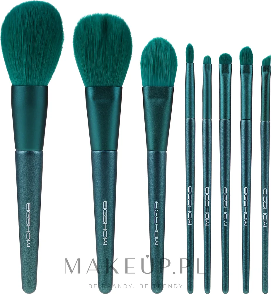 Набор кистей для макияжа Eigshow Beauty Jade Green Brush Kit With Bag 8 шт