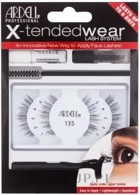 Набор накладных ресниц Ardell X-Tended Wear 135 с клеем аппликатором и ремувером