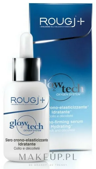 Сыворотка для лица Rougj+ Glowtech Oxygen System Chrono-Firming укрепляющая увлажняющая для шеи и декольте 30 мл