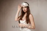 Маска для сна MAKEUP Sleepy из натурального шёлка, молочного цвета, 1 шт — фото 4