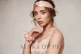 Повязка для волос MAKEUP Twist из натурального шёлка, пудрово-розовая, с эластичной резинкой, 1 шт — фото 3