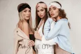 Повязка для волос MAKEUP Twist из натурального шёлка, пудрово-розовая, с эластичной резинкой, 1 шт — фото 5
