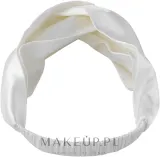 Повязка для волос MAKEUP Twist из натурального шёлка, молочная, на эластичной основе, 1 шт — фото 1