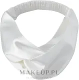 Повязка для волос MAKEUP Twist из натурального шёлка, молочная, на эластичной основе, 1 шт — фото 2
