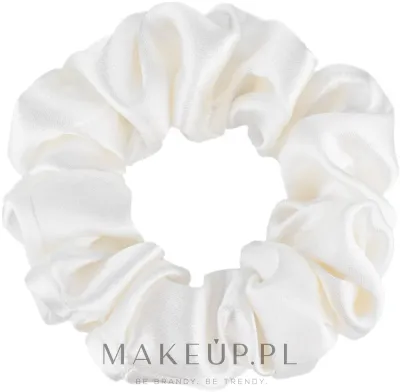 Резинка-скранчи для волос MAKEUP Midi из натурального шёлка, молочная, атласная, 1 шт