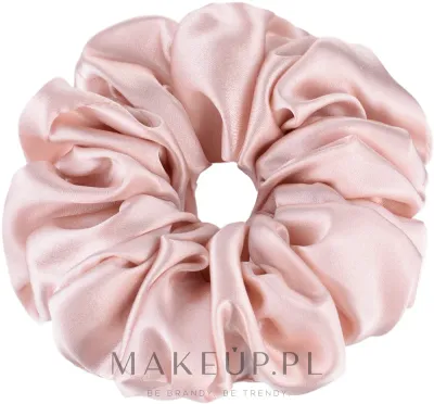 Резинка-скранчи для волос MAKEUP Largy из натурального шёлка, пудрово-розовая, без металлических элементов, 1 шт
