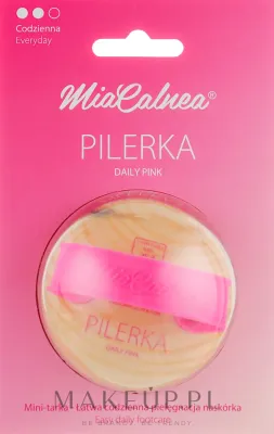 Тёрка для пяток MiaCalnea Pilerka Daily Pink круглая, с силиконовым ремешком, абразивность 240, 1 шт