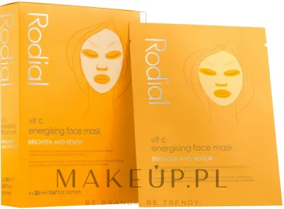 Rodial Vit C Energizing Face Mask — тонизирующая тканевая маска для лица с витамином C, 20 мл (4 шт.)